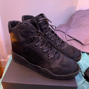 Pony high top calf hair sneakers